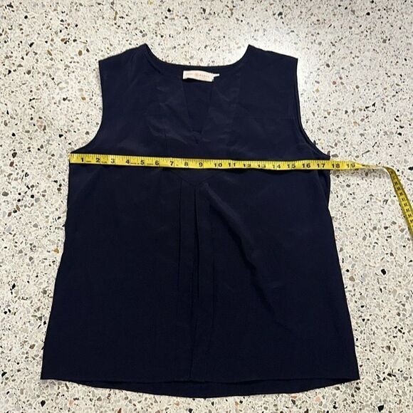 Tory Burch 100% silk navy blue shell tank blouse 4 - Picture 7 of 8